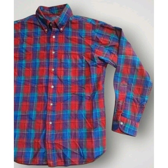 Vintage Sir Pendleton Virgin Wool Button-Up Tartan Plaid Boys Size L USA Made - Picture 3 of 8